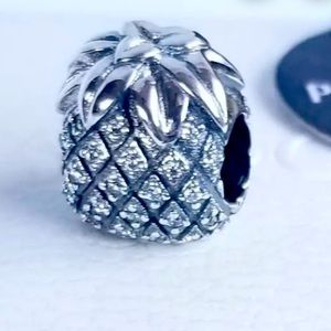 Discontinued diamond PINEAPPLE SILVER CHARM